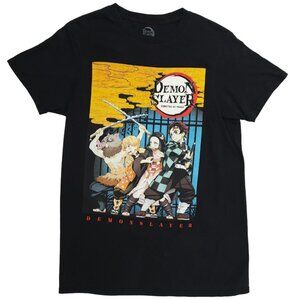 Demon Slayer Kimetsu No Yaiba Anime Graphic T Shirt Size S Black Short Sleeve